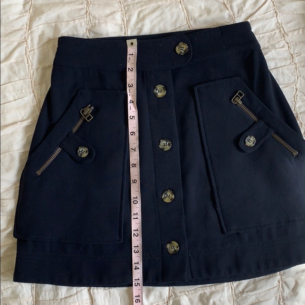 Veronica Beard Monroe Navy Mini Skirt - Picture 3 of 8
